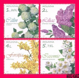 MOLDOVA 2019 Nature Flora Plants Flowers on Trees & Shrubs 4v Sc1023-1026 MNH