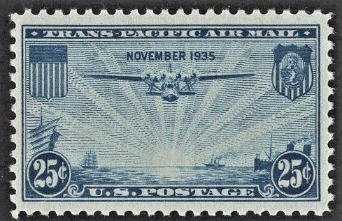 US C20 MNH VF/XF 25 Cent Trans Pacific