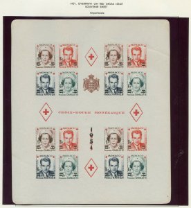 MONACO RED CROSS SHEETS PERF & IMPERF SCOTT #291b  MINT NEVER HINGED