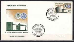 Gabon, Scott cat. 170. W.M.O. Organization, Weather issue. First day cover. ^