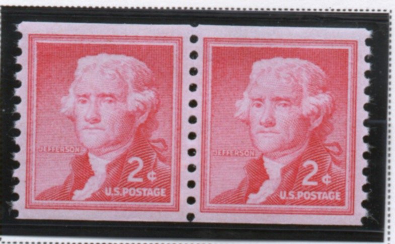 Scott#  1055  unused MNH  OG  coil pair