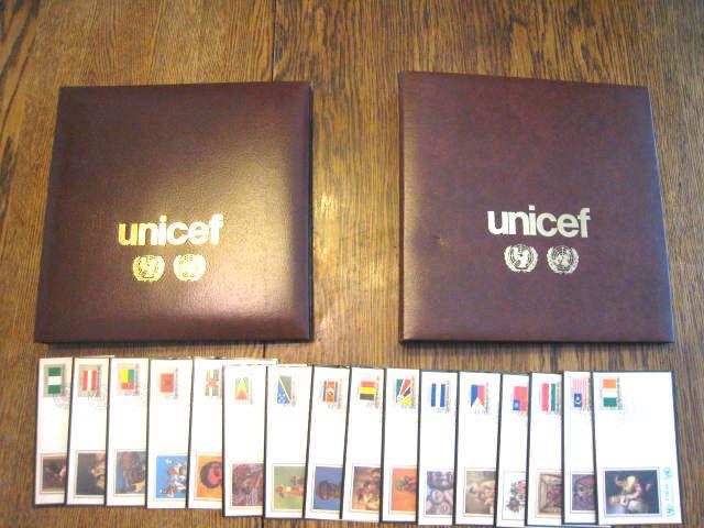 UNICEF FLAGS OF THE UNITED NATIONS - 2 ALBUMS/ 48 FDCs  (510R1)