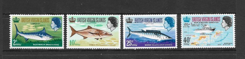 FISH - BRITISH VIRGIN ISLANDS-GAME FISH #186-189  MNH