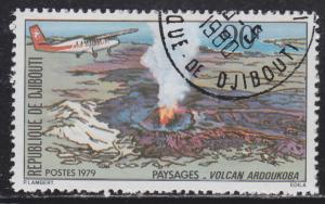 Dijabouti 492 Aircraft over Volcano 1979