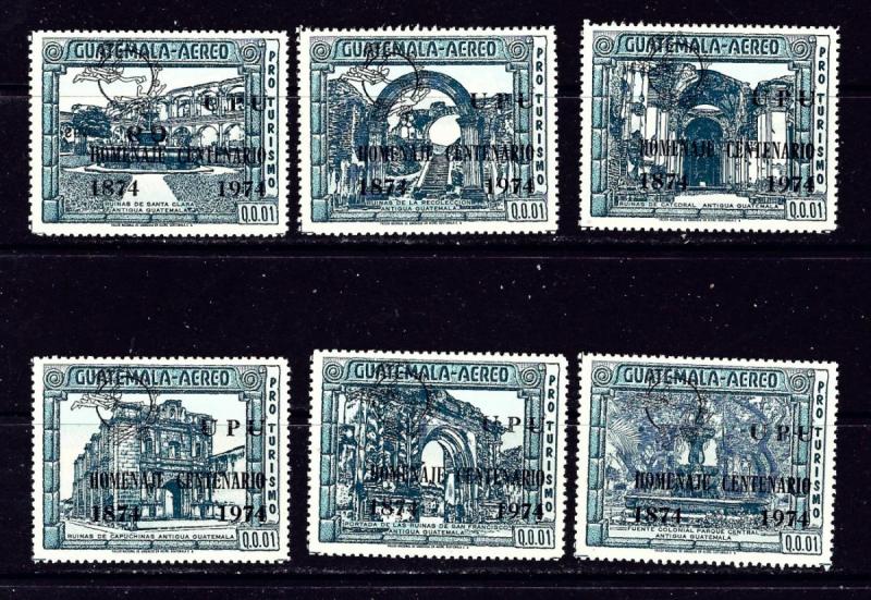 Guatemala C517-22 MNH 1974 UPU overprints