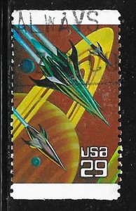 USA 2741: 29c Spaceships around Saturn, used, VF