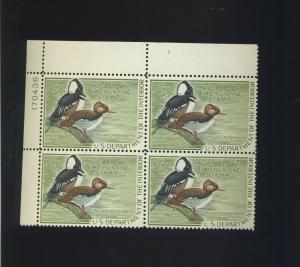 Scott #RW35 Federal Duck Plate Block of 4 Stamps NH (Stock #RW35-pb5)