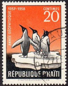 Haiti 425 - Used - 20c Penguins / Geophysical Year (1958) (cv $0.50)