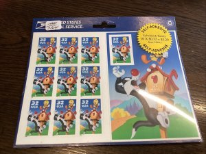 Scott#3204 Sylvester & Tweety Sheet of 10 Stamps - 1998-MNH-NIP-US