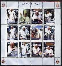 Tatarstan Republic 2001 Pope John Paul II perf sheetlet c...