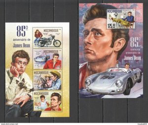 2016 Mozambique Famous People Actor James Dean 1Kb+1Bl ** St2149