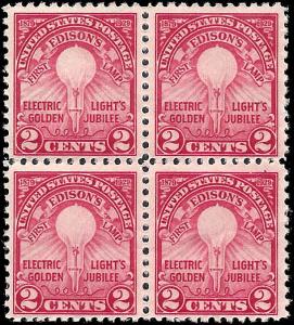 654 Mint,OG,NH... Block of 4... SCV $4.40