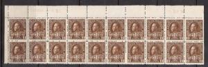 Canada #MR4 Mint Plate #31 Top Block Of Twenty With Cutting Guide Arrow At Right