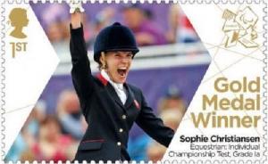GB 3385 Paralympics Gold Medal Sophie Christiansen Test Grade single MNH 2012