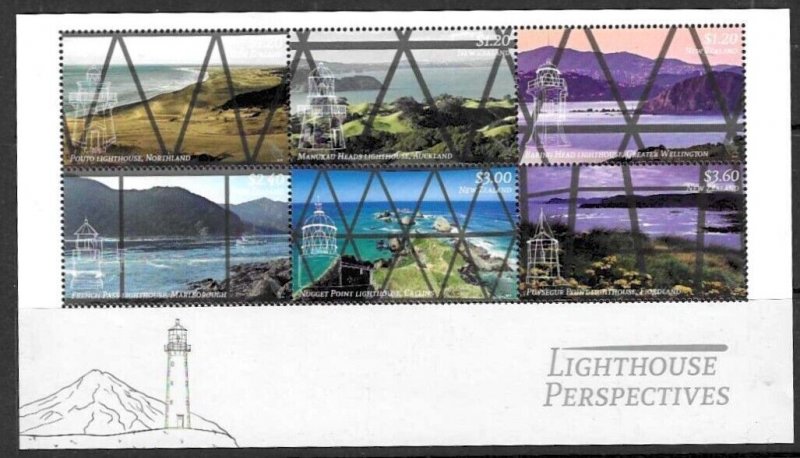 NEW ZEALAND SGMS4062 2019 LIGHTHOUSE PERSPECTIVES MNH