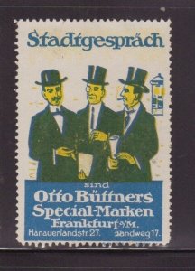 German Advertising Stamp- Otto Büttner's Specialty Stamps The Talk of the Town