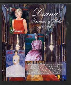 Liberia 1997 Princess Diana Memorial perf sheetlet contai...