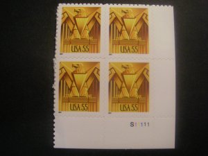 Scott 3471, 55c Eagle, PB4 #S11111 LR, MNH Regular Beauty