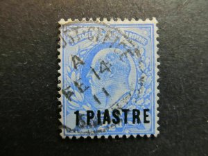 A4P9F8 Great Britain Offices in Turkish Empire 1906 Perf. 14 1ft on 2 1/2p used-