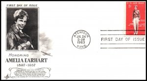 US C68 Amelia Earhart Artcraft U/A FDC