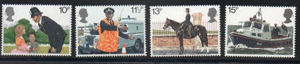 Great Britain Sc 875-8 1979 Police stamp set mint NH