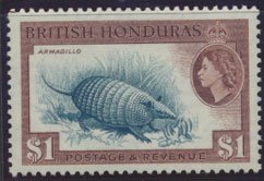 British Honduras SG 188 SC # 153 MVLH  perf 13½ Armadillo  see scan