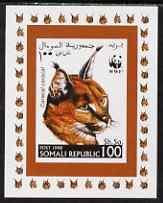 Somalia 1998 WWF - Caracal Lynx 100sh imperf individual d...