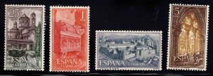 SPAIN Scott 1155-1158 MNH**  monastery stamp set