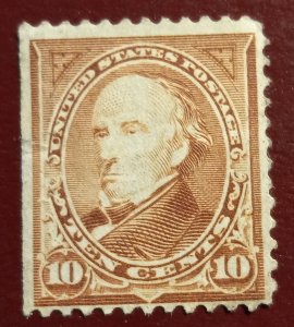 US Scott #282c Used Brown Shade Very Lightly Cancelled VF