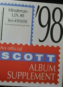 Scott U.N.1998 #8 Minuteman supplement, new unused