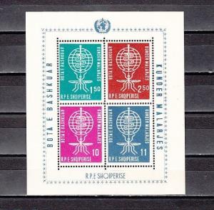 Albania, Scott cat. 612 A. World Against Malaria s/sheet. Catalog 30.00. ^