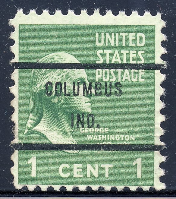 Columbus IN, 804-71 Bureau Precancel, 1¢ Washington