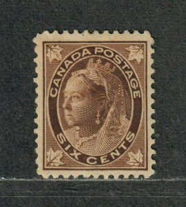 Canada Sc#73 M/HH/VF, Remnant On Back, Cv. $600