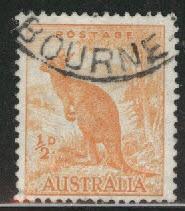 Australia Scott 166 used 1942 half penny stamp