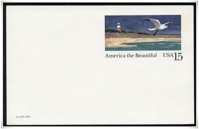 SC#UX132 15¢ Seashore Postal Card Mint 