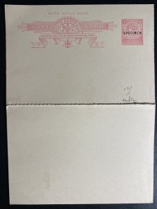 Mint South Australia Postal Stationery Reply Postcard