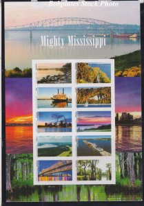 #5698 Mighty Mississippi Sheet of 10 VF MNH