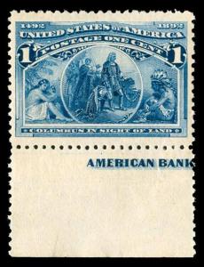 momen: US Stamps #230 Mint OG NH XF Jumbo PF Cert