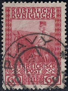 Austria #122 60 H Franz Josef on Horseback used VF