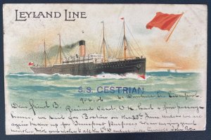 1906 Liverpool England Picture Postcard Cover To Cairo Egypt SS Cestrian