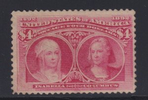 244 F-VF unused ( mint no gum ) with nice color  ! see pic !