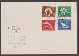 GERMANY - 1960 OLYMPIC GAMES - 4V - FDC