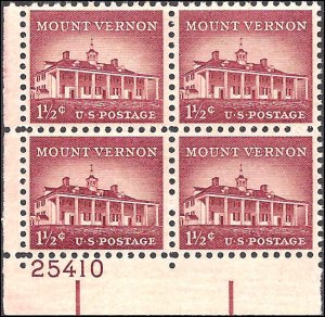 1032 Mint,OG,NH... Plate Block of 4... SCV $1.00