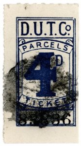 (I.B) Dublin United Tramways Company : Railway Parcel Ticket 4d