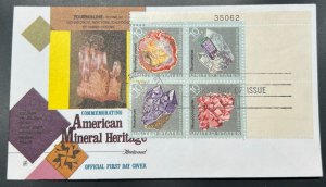 AMERICAN MINERAL HERITAGE #1538-41 JUN 13 1974 LINCOLN NE FIRST DAY COVER BX3-1