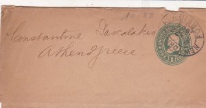 U.S. Franklin 1903 Early Stamped Postal Wrapper to Athens, Greece Ref 44586