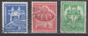 Czechoslovakia Scott #1020-1022 1961 Used
