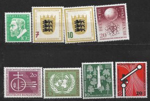 COLLECTION LOT OF 8 GERMANY MH 1955 STAMPS CV = $47