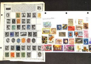 Venezuela Stamp Collection on 14 Regent Pages, 1880-1954 (BI)