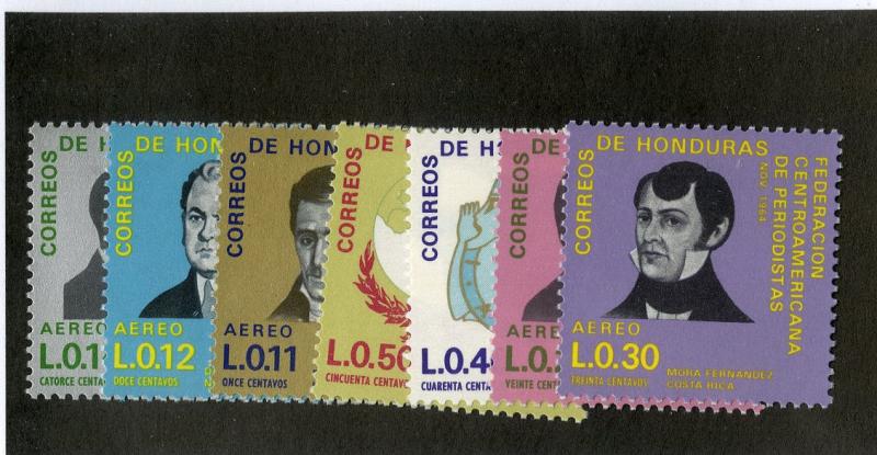 HONDURAS C422-C428 MNH SCV $2.80 BIN $1.50 POLITICIANS